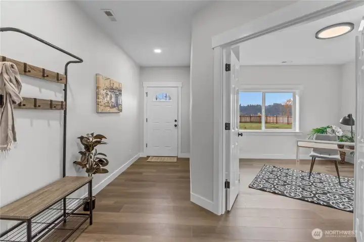 Entry w/Hall Closet and Den adjacent.