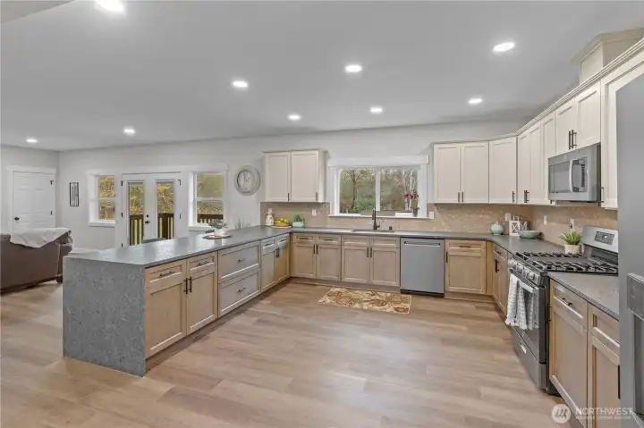 Waterfall edge to the cabinets is an extra bonus! Gorgeous! Waterfall edge to the cabinets is an extra bonus! Gorgeous!