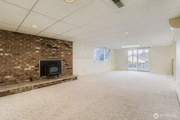 Lower level family room.  Great for extended family living.