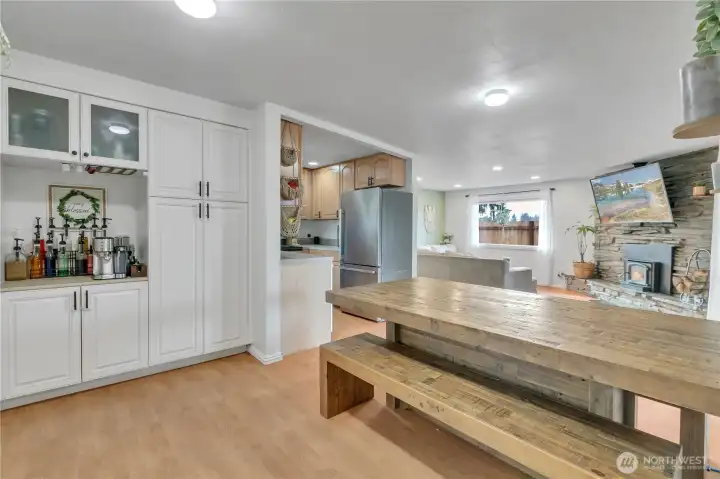 Custom-built coffee bar & pantry ~