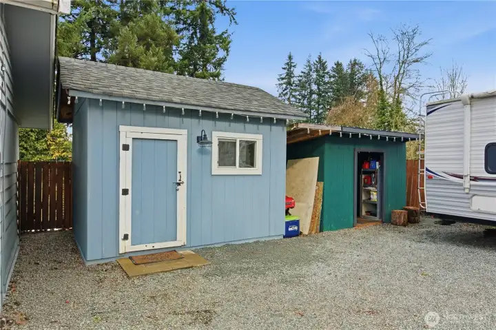 2 sheds! You won't believe the inside of the big one...
