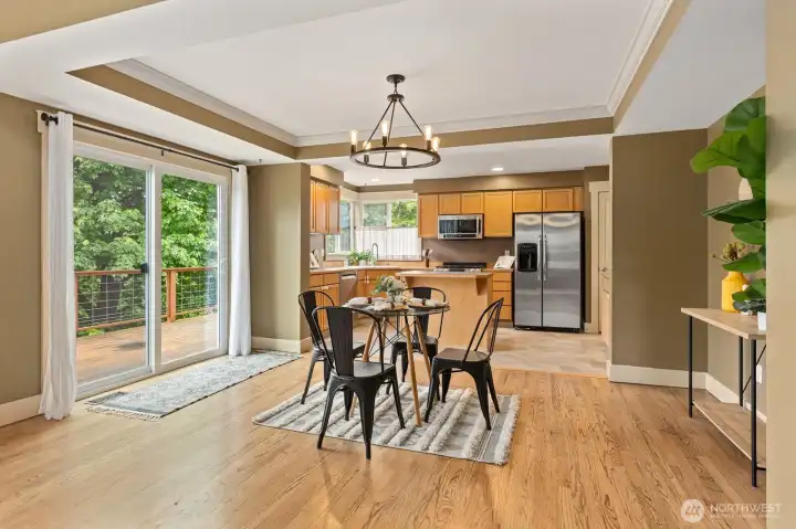 Large, open kitchen with plenty of counter space.