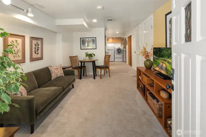 Downstairs, the lower level is a fully permitted ADU. You can rent it out or use it for yourself.