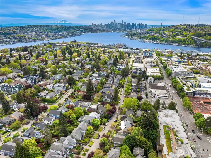 You can see how close this is to Fremont, Lake Union and downtown Seattle. Home is in the foreground.
