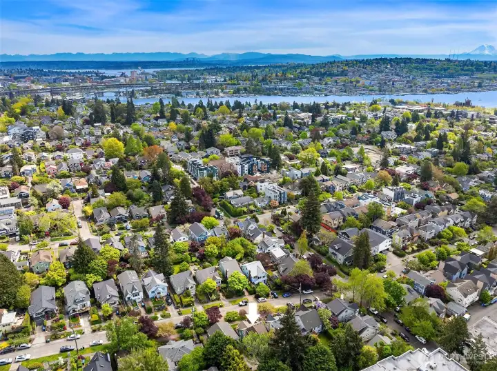 From this vantage point, you can see Gasworks park, Capitol Hill and the University of Washington.
