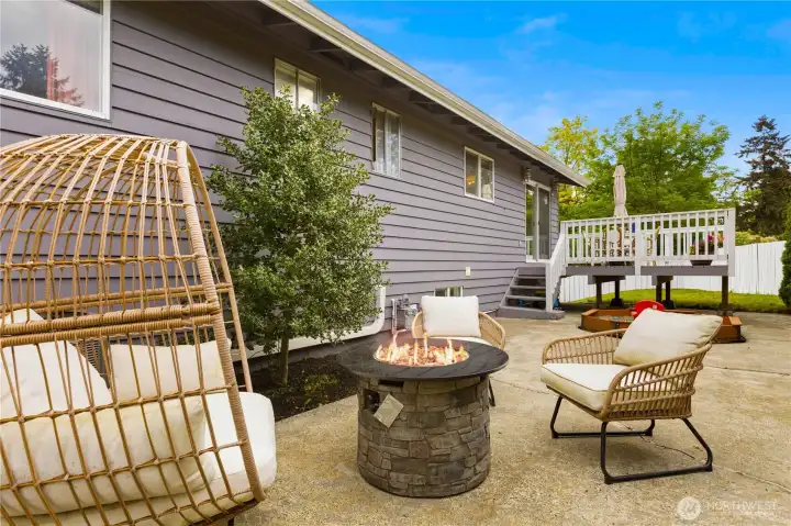 Enjoy multiple outdoor spaces
