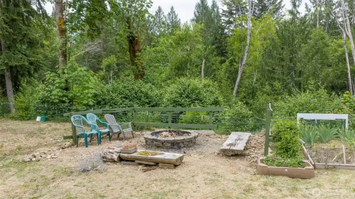 Fire Pit in back yard Fire Pit in back yard