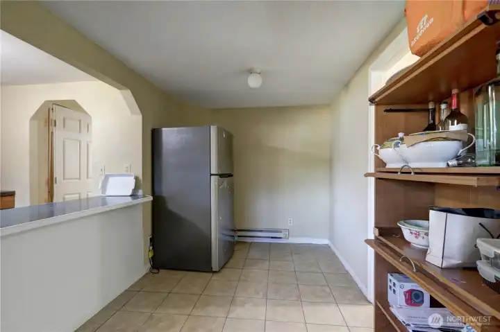 Kitchen with a pass-through