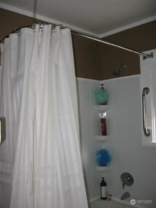 main shower and tub