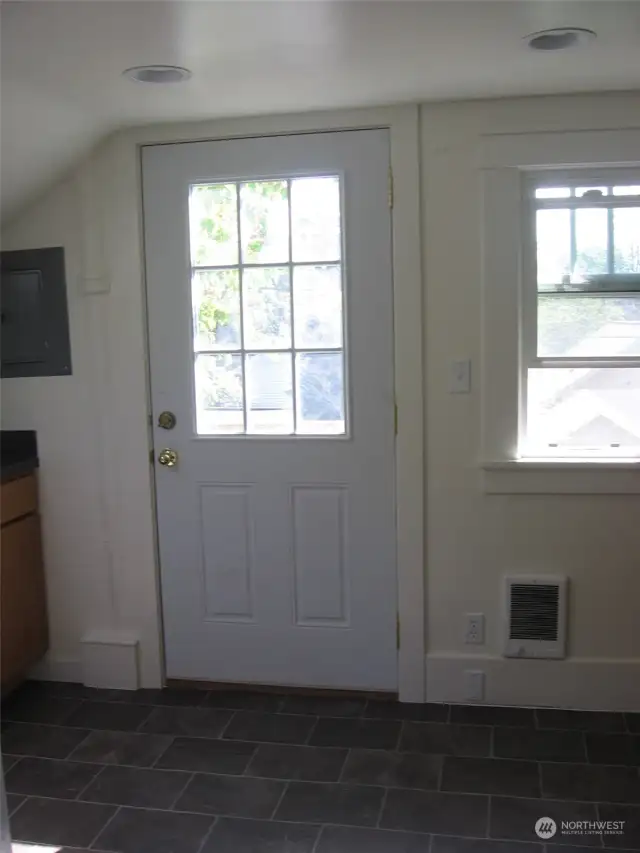 entry door in kitchen