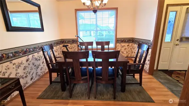 Dining room just off the kitchen.