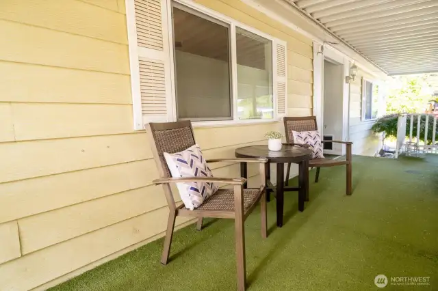 A great place to sit and visit with neighbors!
