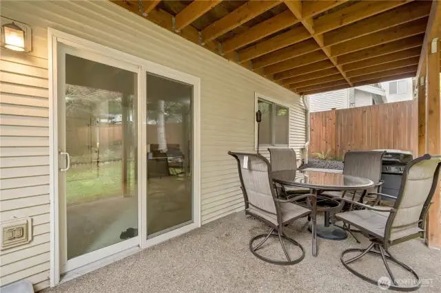Covered sitting area