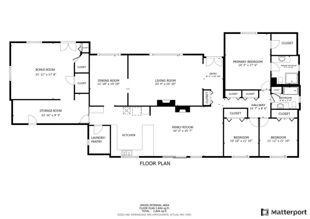 Floor plan of this amazing one level home.
