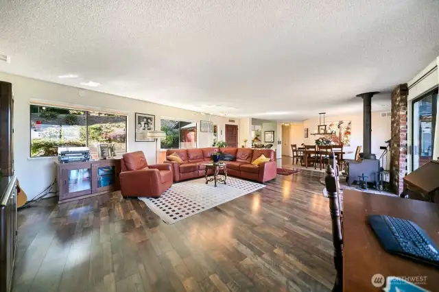 Large open concept living room.