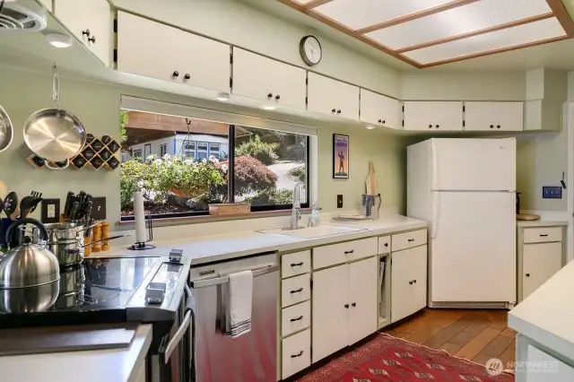 Kitchen with plenty of storage.
