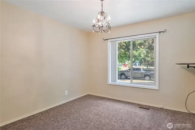 Bedroom on main floor overlooking Vandercook Park