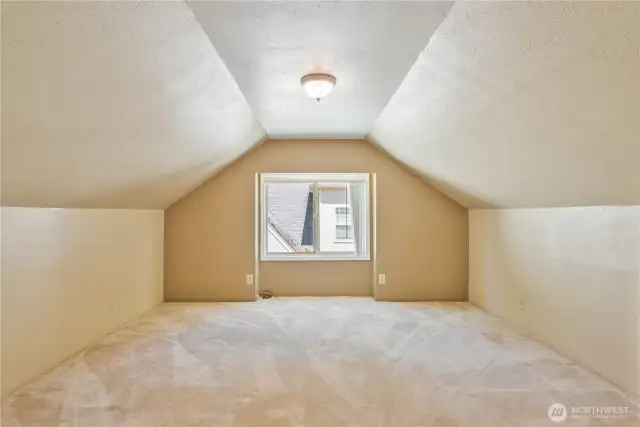 Spacious third bedroom with double closets