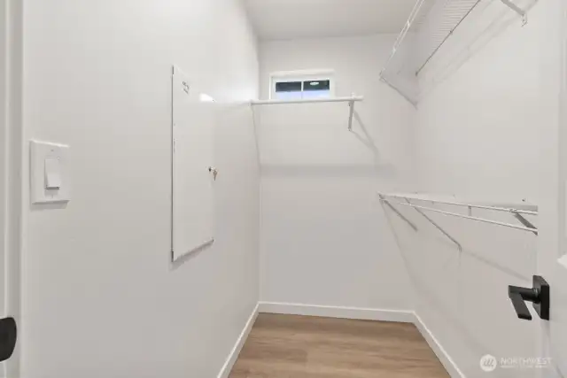 Primary bedroom closet.