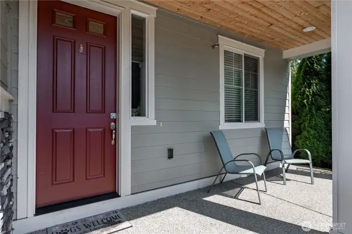Covered fron entry.