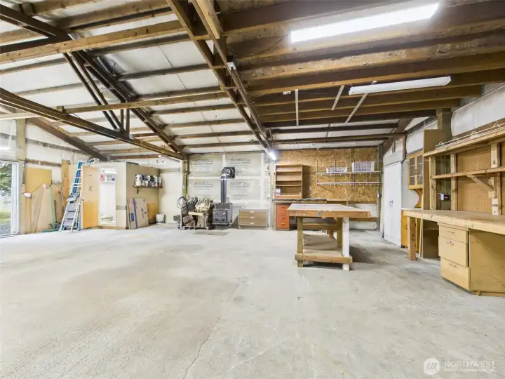 Complete with wood stove and bathroom!