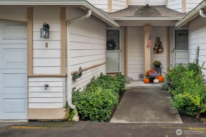 Covered Entry Door (at LEFT)