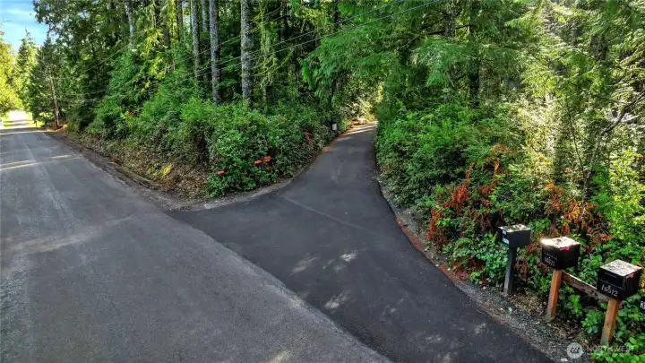 Access road freshly paved