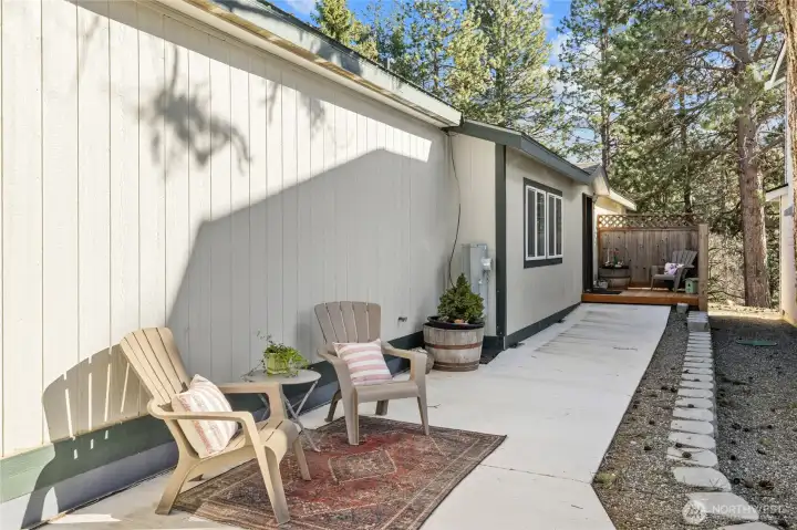 Welcome Home! Inviting entrance to your private mountain retreat...