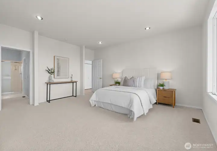 Primary bedroom (staged)