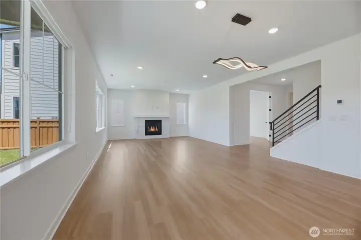 Modern Open Railing Staircase. Modern Open Railing Staircase.
