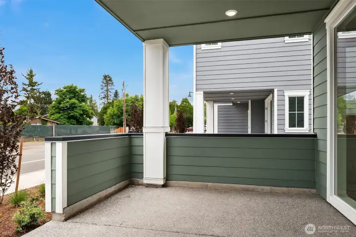 Large covered patio
