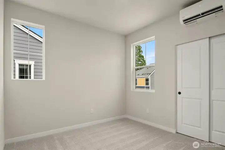 All three bedrooms have a mini-split system, individually controlled with remotes