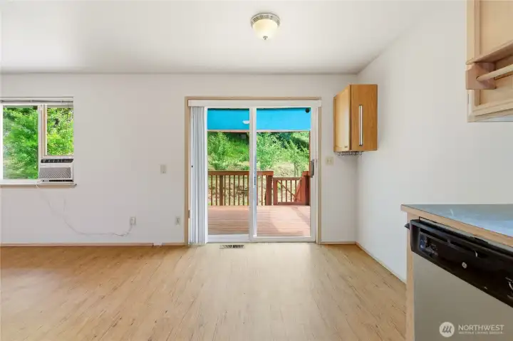 Sliding doors to the backyard Sliding doors to the backyard