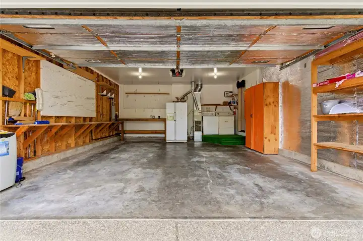 The two car garage is large enough for more than just cars The two car garage is large enough for more than just cars