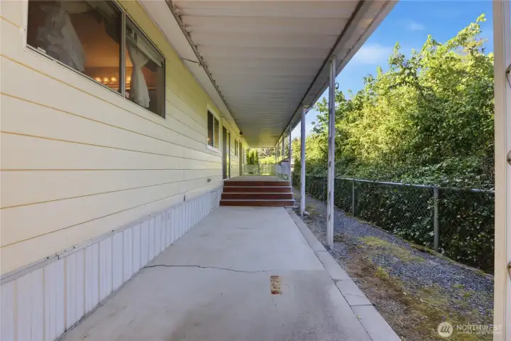 Another angle of the front porch and patio