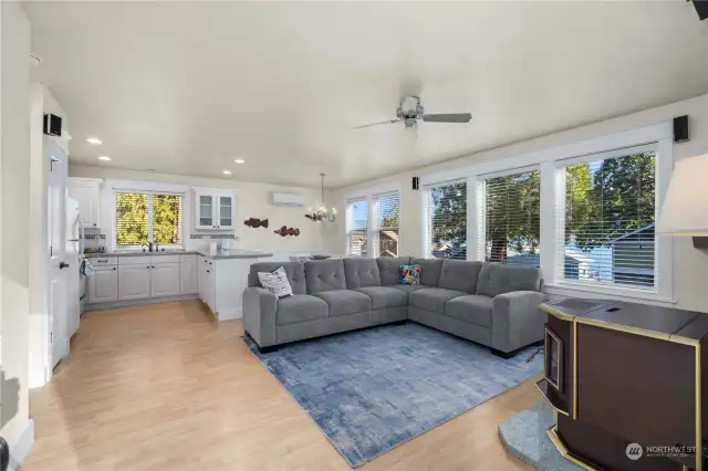 Great room in Space over Detached Garage