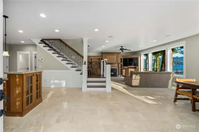 Entry in Main Home - Kitchen to Left and to the right is the dining and family room