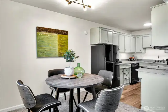 Separate dining area next to the kitchen.