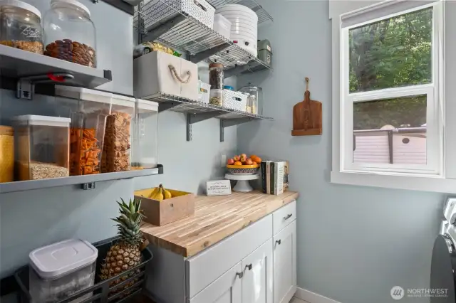 Efficient pantry & laundry combo
