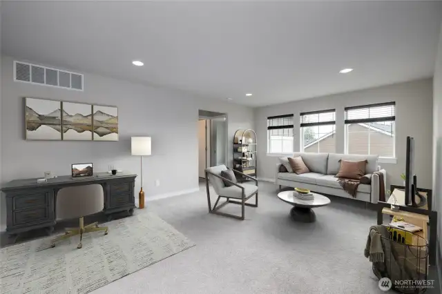 Expansive upper level bonus room! (Virtually Staged)