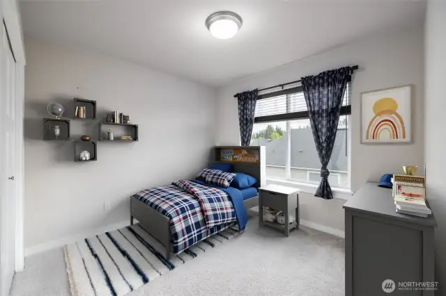 Upper level guest bedroom (Virtually Staged)