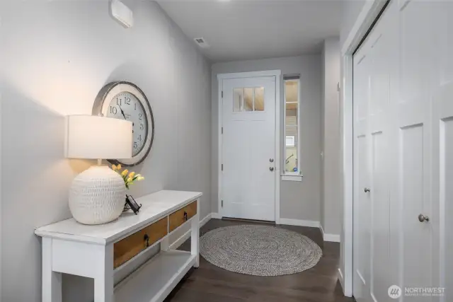 Bright, inviting entry