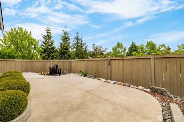 Easy care backyard