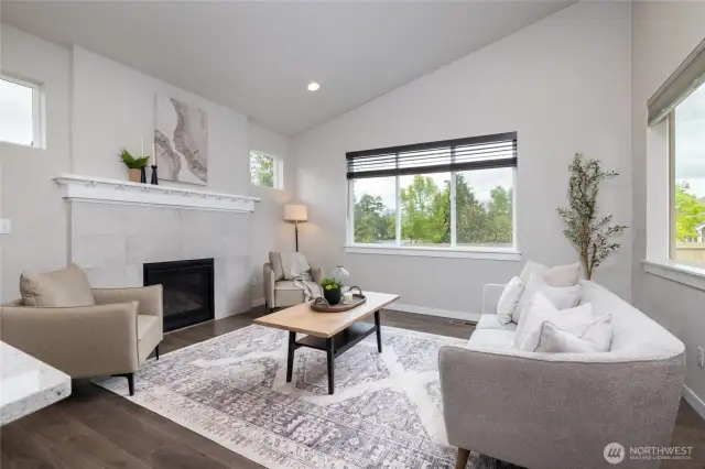 Main living area with Cultus Mountain Views