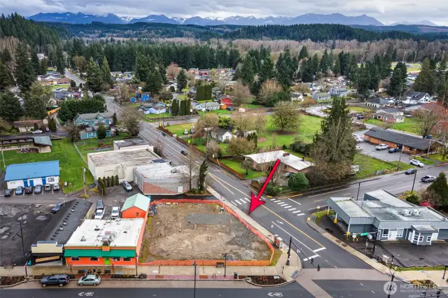 East looking view from Carnation; 8,940 sq ft lot