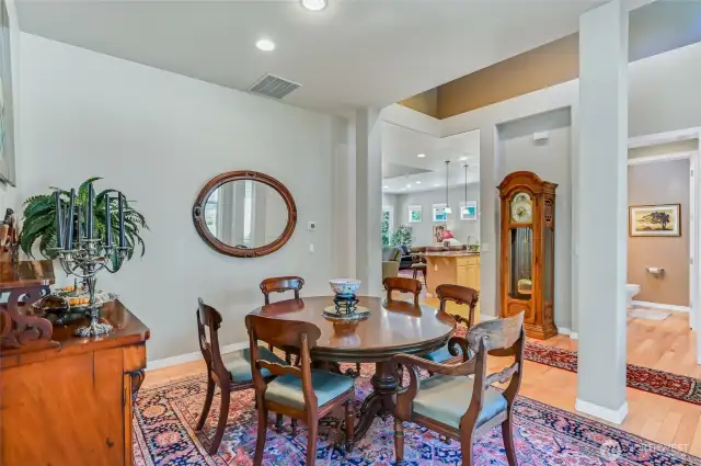 The dining room will hold your large dinner parties and makes special occasion dinners that much more special.