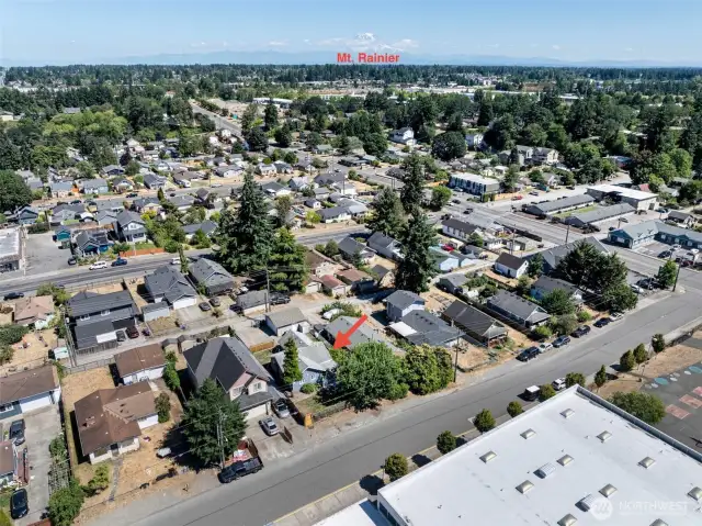 Looking East, with Mt. Rainier in the background!