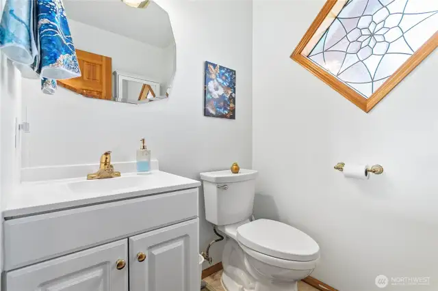 Main level powder room