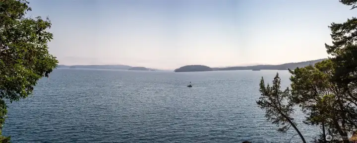 View from deck.  Lopez ferry terminal on the right