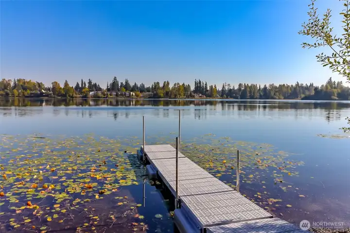 Located in a gated area with lush vegetation providing privacy and serving as a natural habitat for lake wildlife, plus two private docks.  No HOA